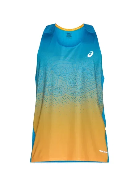 ASICS Funkcionalna majica ROAD nebeško / zlato-rumena modra