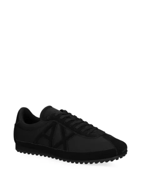 Sneakerși Armani Exchange cu autograf negru