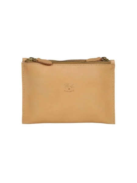 Kopertówka Il Bisonte skórzana biznesowa beżowa