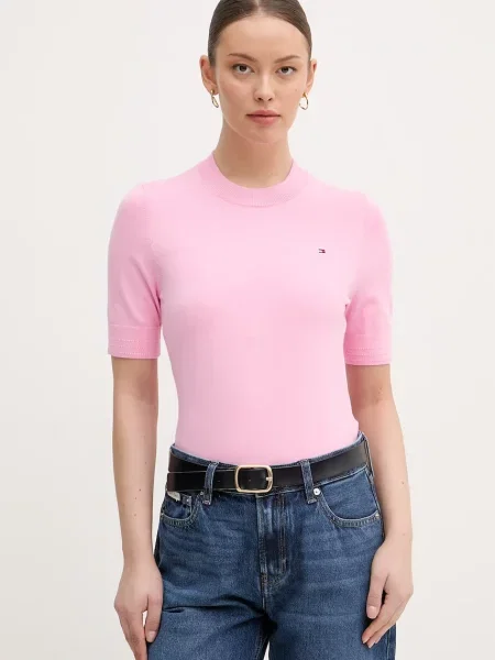 Koszulka Tommy Hilfiger różowa