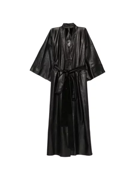 Palton A Leather din piele negru
