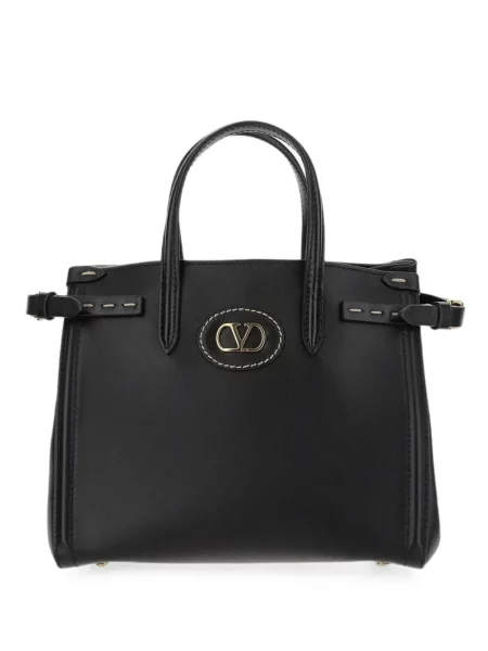 Geantă shopper Valentino Garavani cu cataramă negru