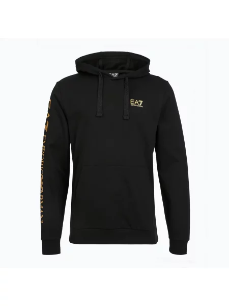 Bluza Emporio Armani Train Logo Series Extended Logo Hoodie czarna