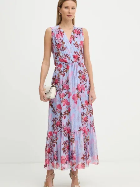 Fracomina rochie din mătase albastru