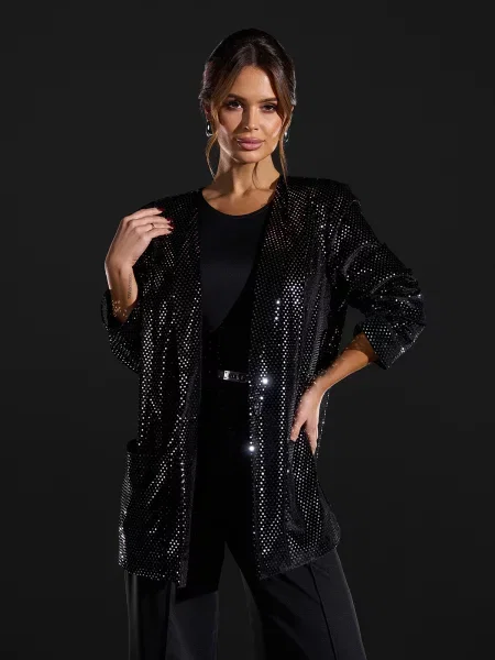 Велюровий Піджак ISSA Plus чорний