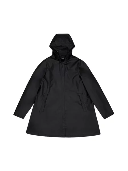 Rains kurtka przeciwdeszczowa A-line W Jacket przejściowa czarny