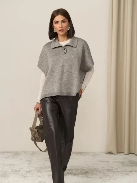 Кофта TrikoBakh світло-сірий вовна/віскоза сірий