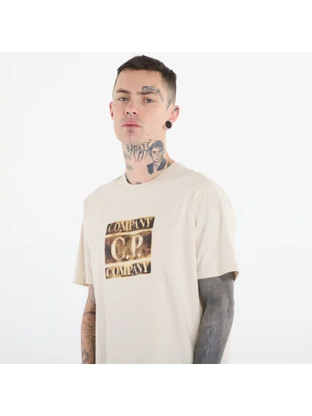 Tricou C.P. Company Short Sleeve Frozen Dew/ White S alb