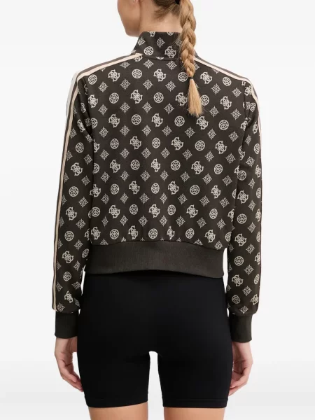 Bluza Guess z autografem brązowa