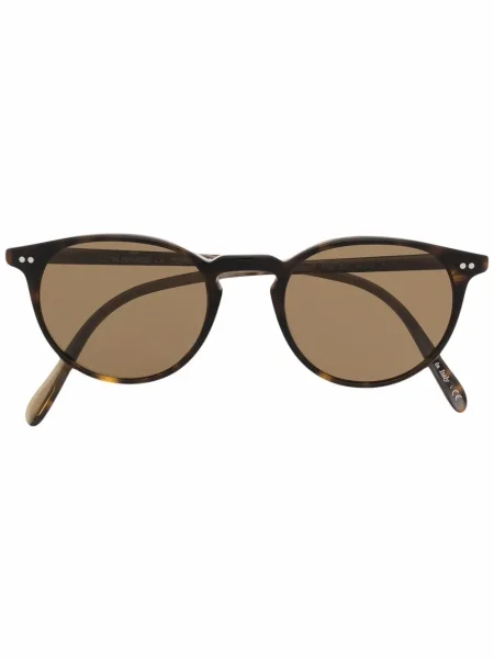 Ochelari de soare rotunzi Oliver Peoples maro