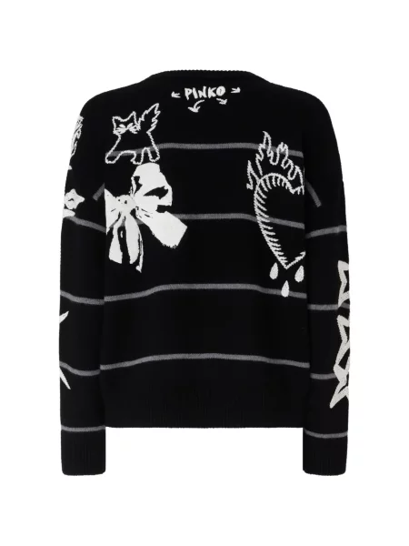 Pulover Pinko cu paiete negru