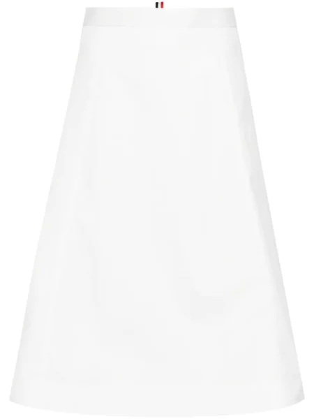 Fustă midi Thom Browne până la genunchi alb