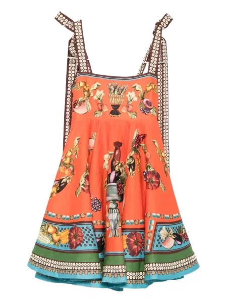 Костюм мини рокля Alemais с принт оранжево