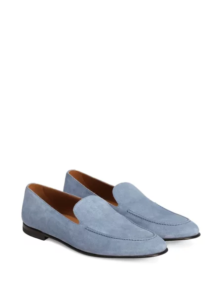 Pantofi loafer Dolce & Gabbana din piele de căprioară slip-on albastru