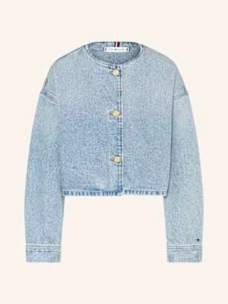 Kurtka jeansowa o kroju regular fit z mieszanki bawełny i lyocellu Tommy Hilfiger niebieska