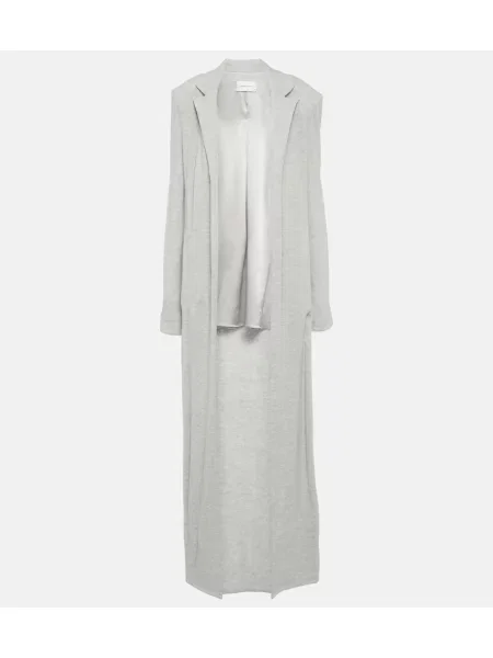 Palton Magda Butrym din lână alpaca gri