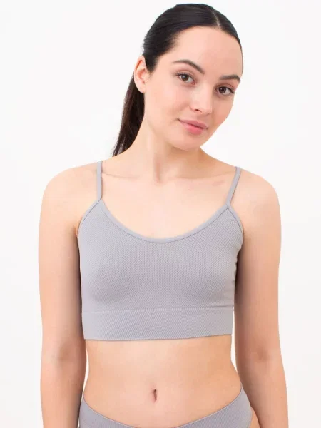 Топ Giulia из микрофибры серый