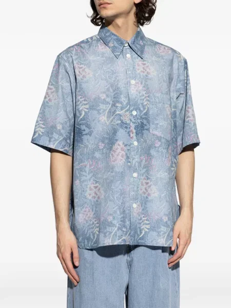 Cămașă Marant cu model floral albastru