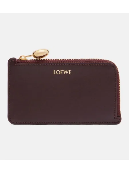 Kožni novčanik Loewe bordo