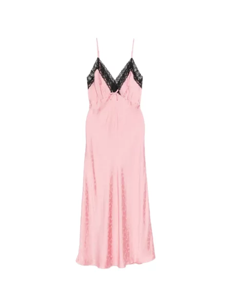 Jacquard maxi ruha Rixo rózsaszín