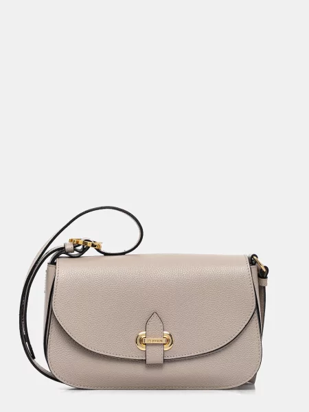 Usnjena torbica Pollini bež