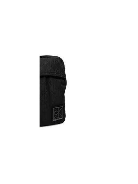 Calvin Klein Torbica za okrog pasu Utility Emblem Phone Crossbody črna