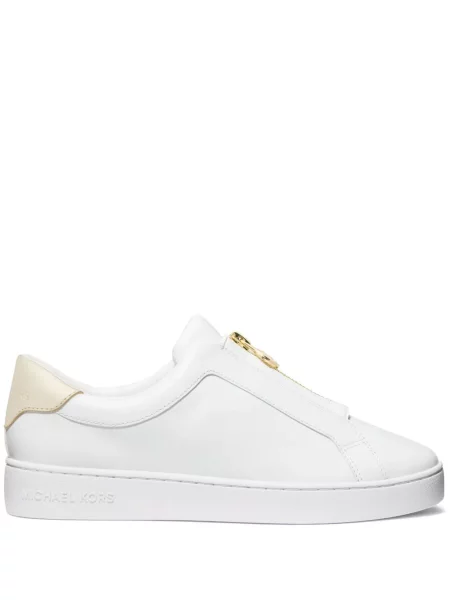 Matlasat sneakerși Michael Michael Kors din piele alb
