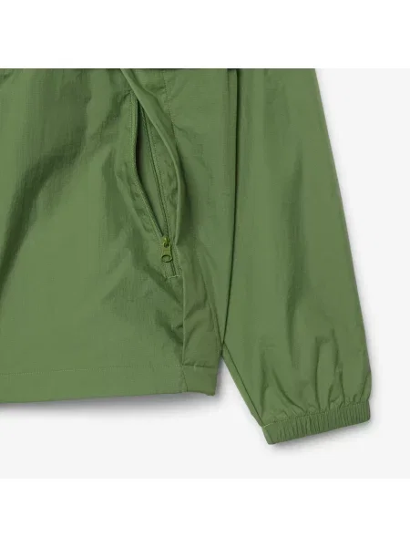 Lacoste Kurtka Przeciwdeszczowa Z Kapturem zielona