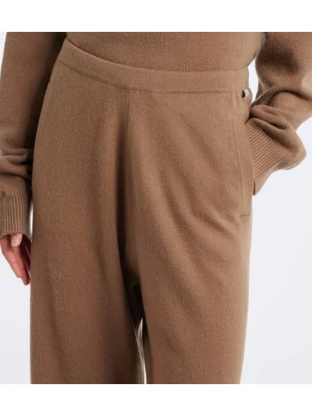 Pantaloni Extreme Cashmere din cașmir bej
