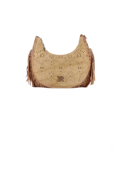 Torebka skórzana Ermanno Scervino skórzana beżowa