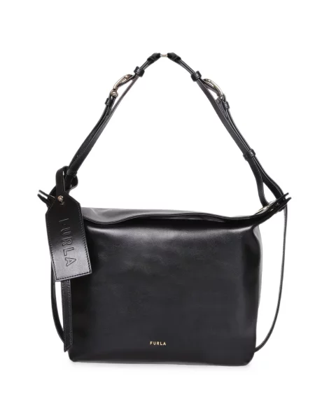 Rucsac Furla din piele cu imagine negru