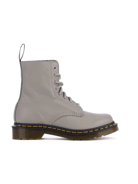 Botki Dr. Martens skórzane szare