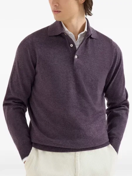 Tricou polo Brunello Cucinelli violet