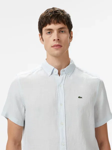 Лляна Сорочка Lacoste блакитний