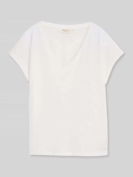 Męski t-shirt o kroju regular fit z czystej bawełny Tom Tailor Denim biała