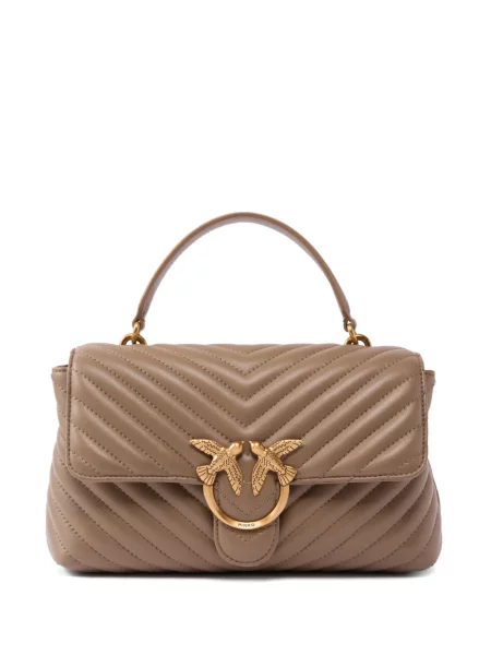 Matlasat geantă shopper Pinko maro