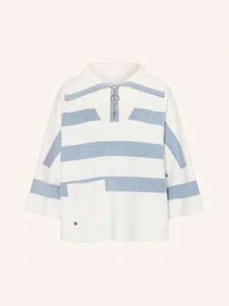 Joseph Ribkoff Sweter Typu Troyer Z Rękawem beige biały