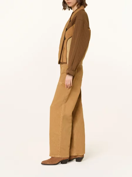 Ba&Sh Džíny S Širokými Nohavicemi Fima brown camel hnědé
