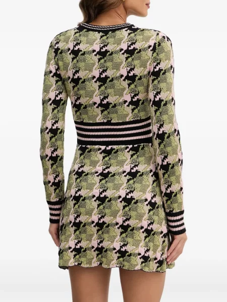 Rochie mini Silvian Heach cu imprimeu geometric de costum verde