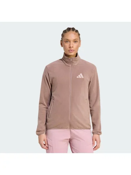 Flísová bunda Terrex Multi Essentials Full hnědá