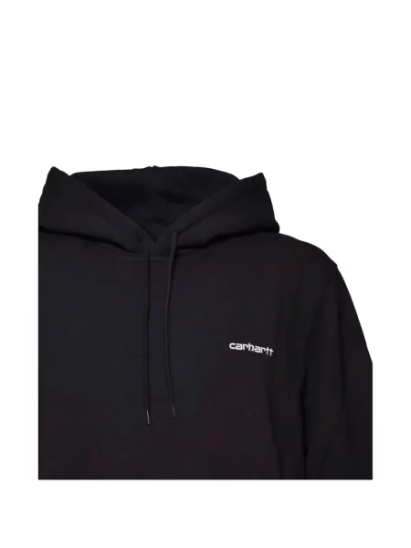 Дълго суичър с качулка Carhartt Wip бродиран черно