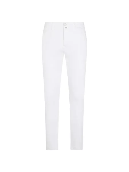 Kalhoty Jacob Cohen s autogramem bílé