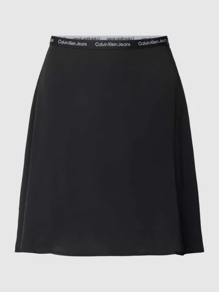 Spódnica mini z pasem z logo Calvin Klein Jeans czarna