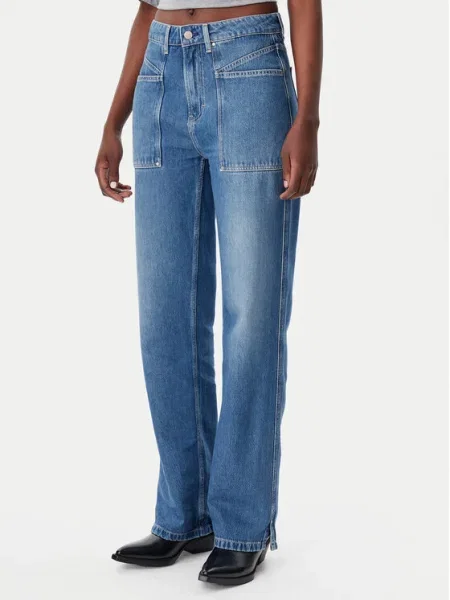 BOSS Blugi Straight Fit albastru