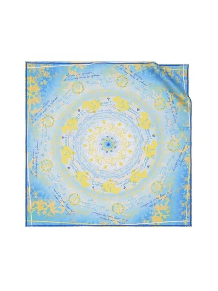 MyScarf Basic Хустка Білий/блакитний Шовк біла