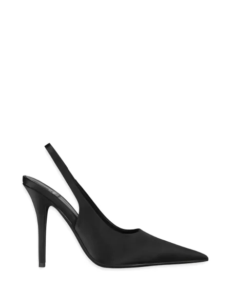 Pantofi cu toc Jeffrey Campbell din satin slingback negru