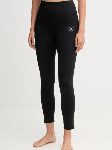 Adidas by Stella McCartney legginsy do jogi gładkie czarny