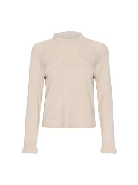 Golf Cream z falbankami beżowy