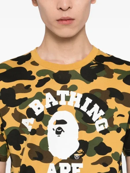 Tricou A Bathing Ape® cu imagine galben