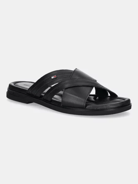 Чехли Tommy Hilfiger Premium Hilfiger Cc Lth Sandal черен